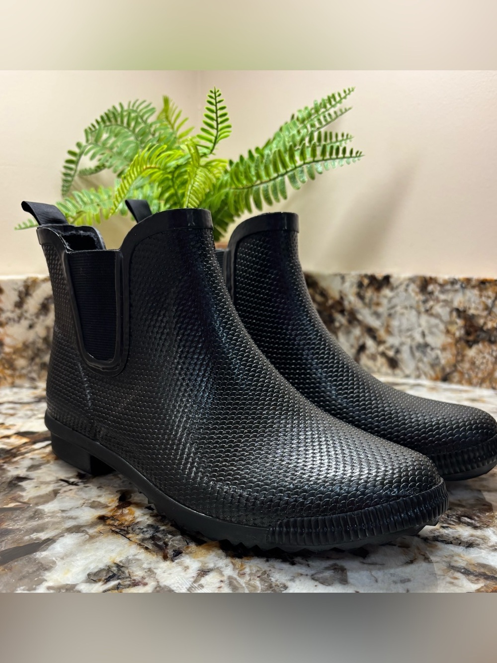 Cougar Black Women's Waterproof Chelsea Rain Boots
